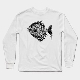 calligraphic fish Long Sleeve T-Shirt